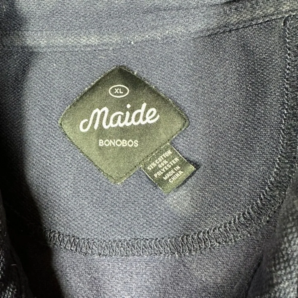 Bonobos Maide Golf Print Polo Shirt Mens Extra Large XL Navy Blue‎